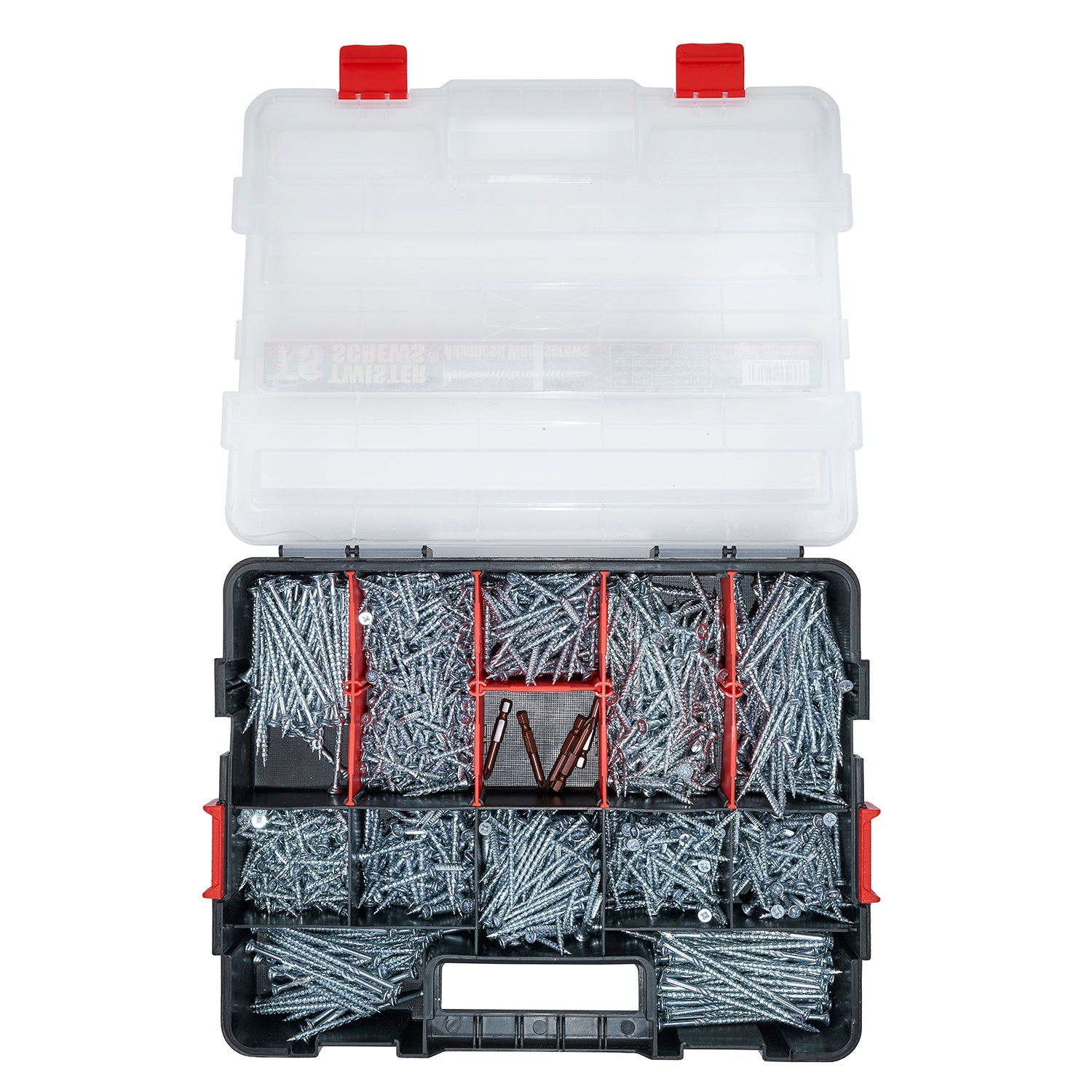 Twister Screws MultiBox 1,280 Piece Zinc-Coated Wood Screws