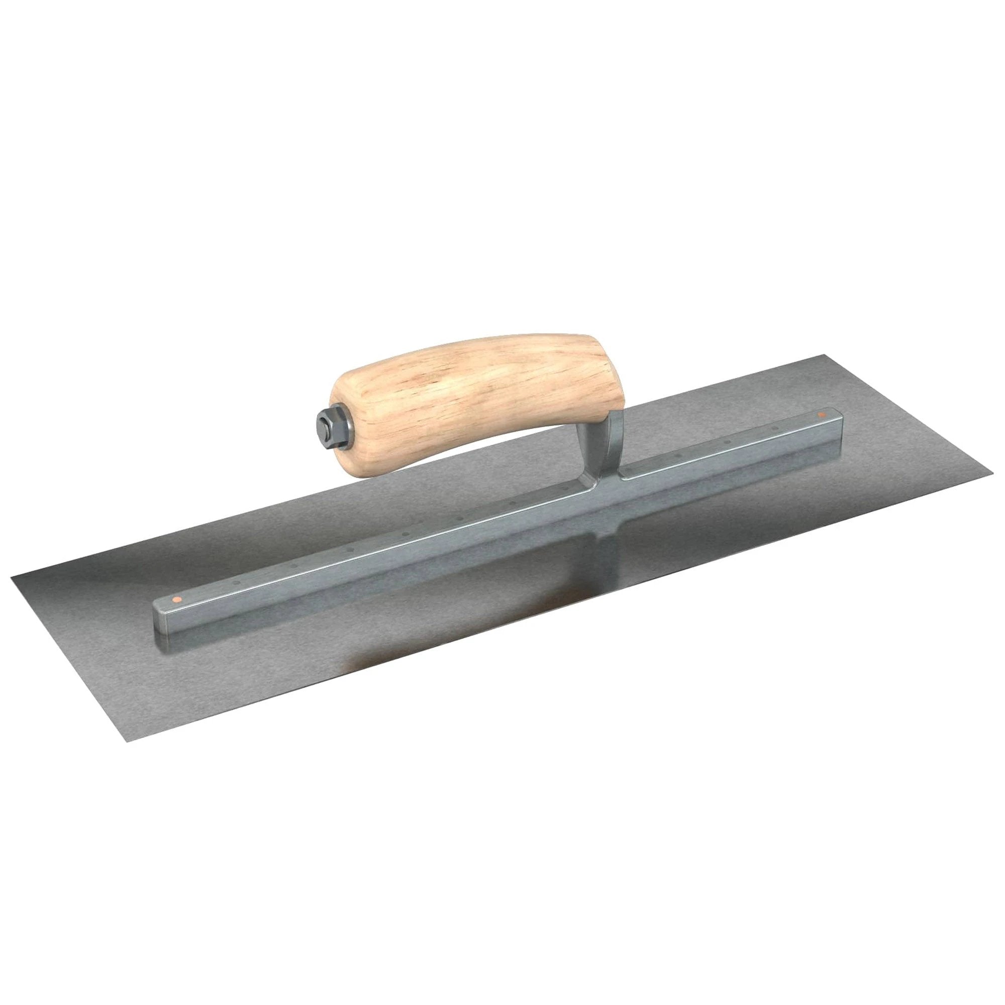 Bon Tool Carbon Steel Square End Finish Trowel - Camel Back Wood Handle