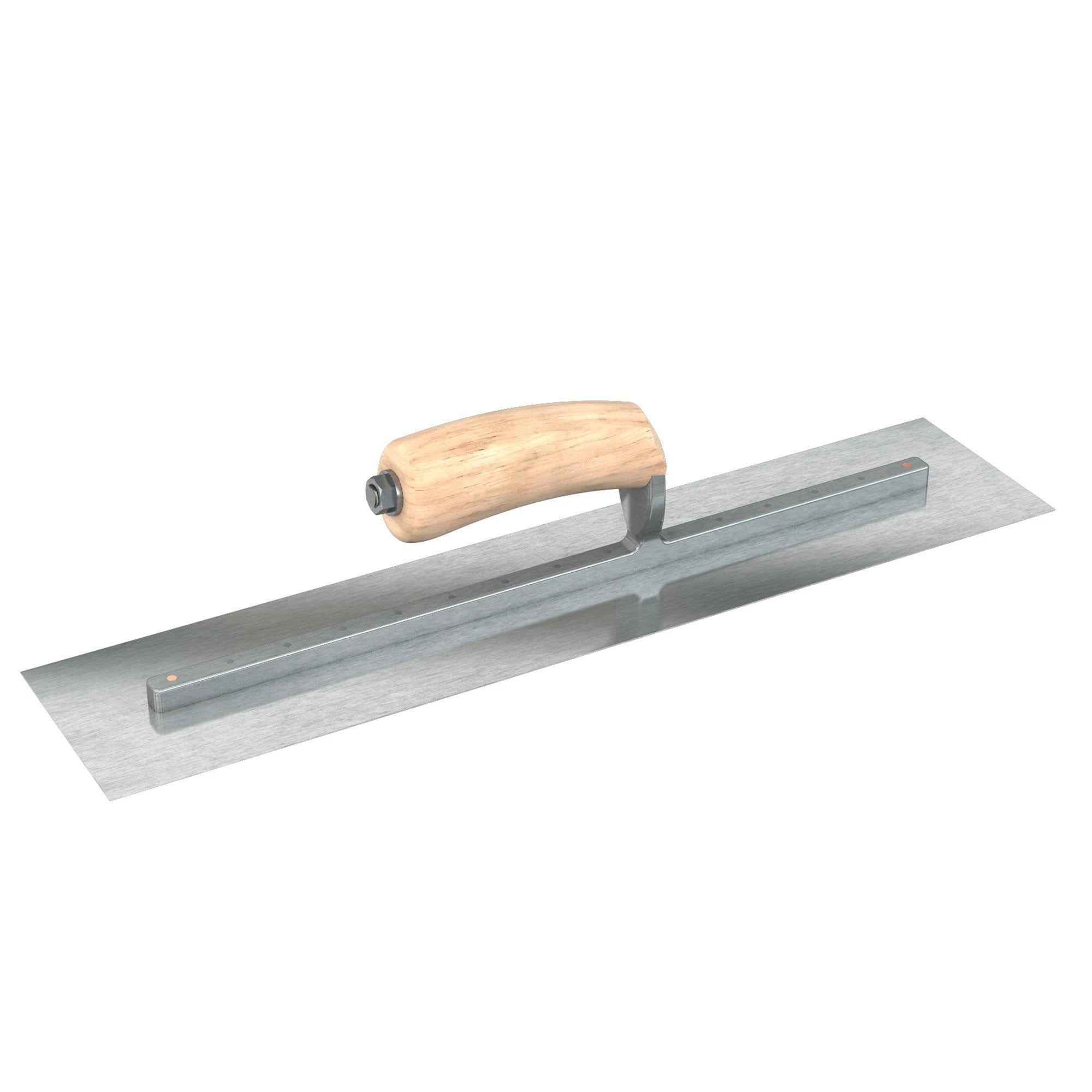 Bon Razor Stainless Steel Finishing Trowel - Square End - Camel Back Wood Handle
