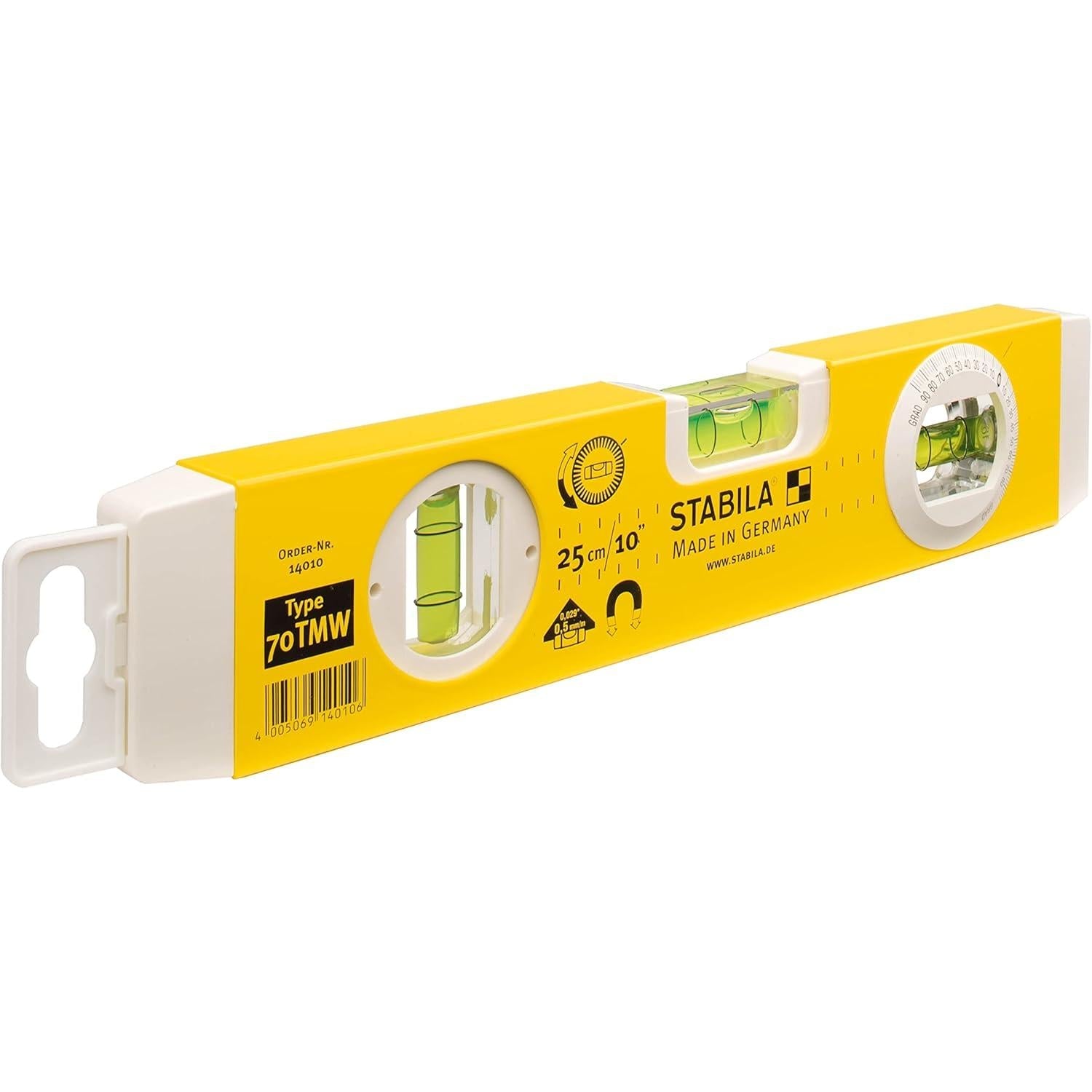 Stabila Torpedo Level 70 TMW Magnetic Base Rotatable Vial