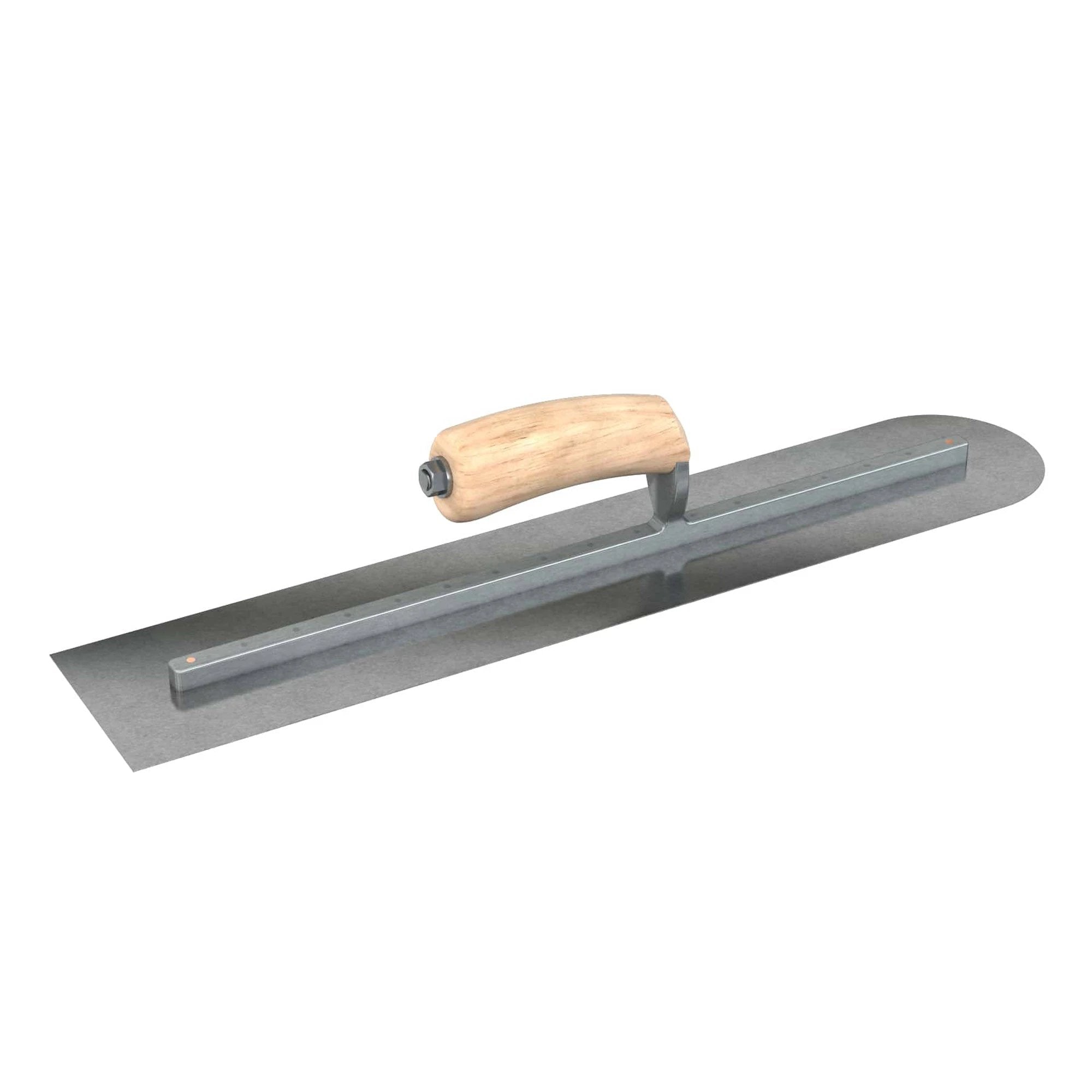 Bon Tool Carbon Steel Square/Round Trowel - Camel Back Wood Handle