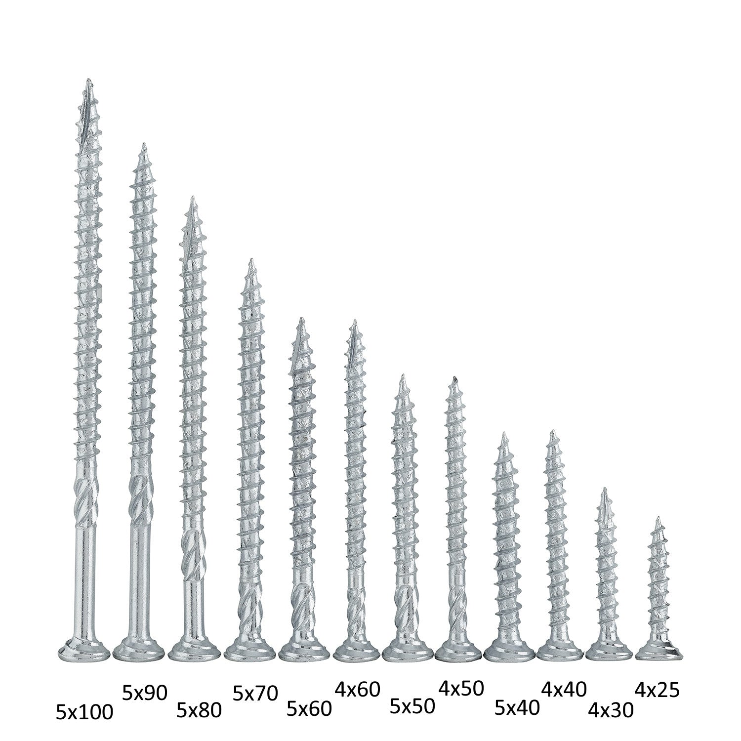 Twister Screws MultiBox 1,280 Piece Zinc-Coated Wood Screws